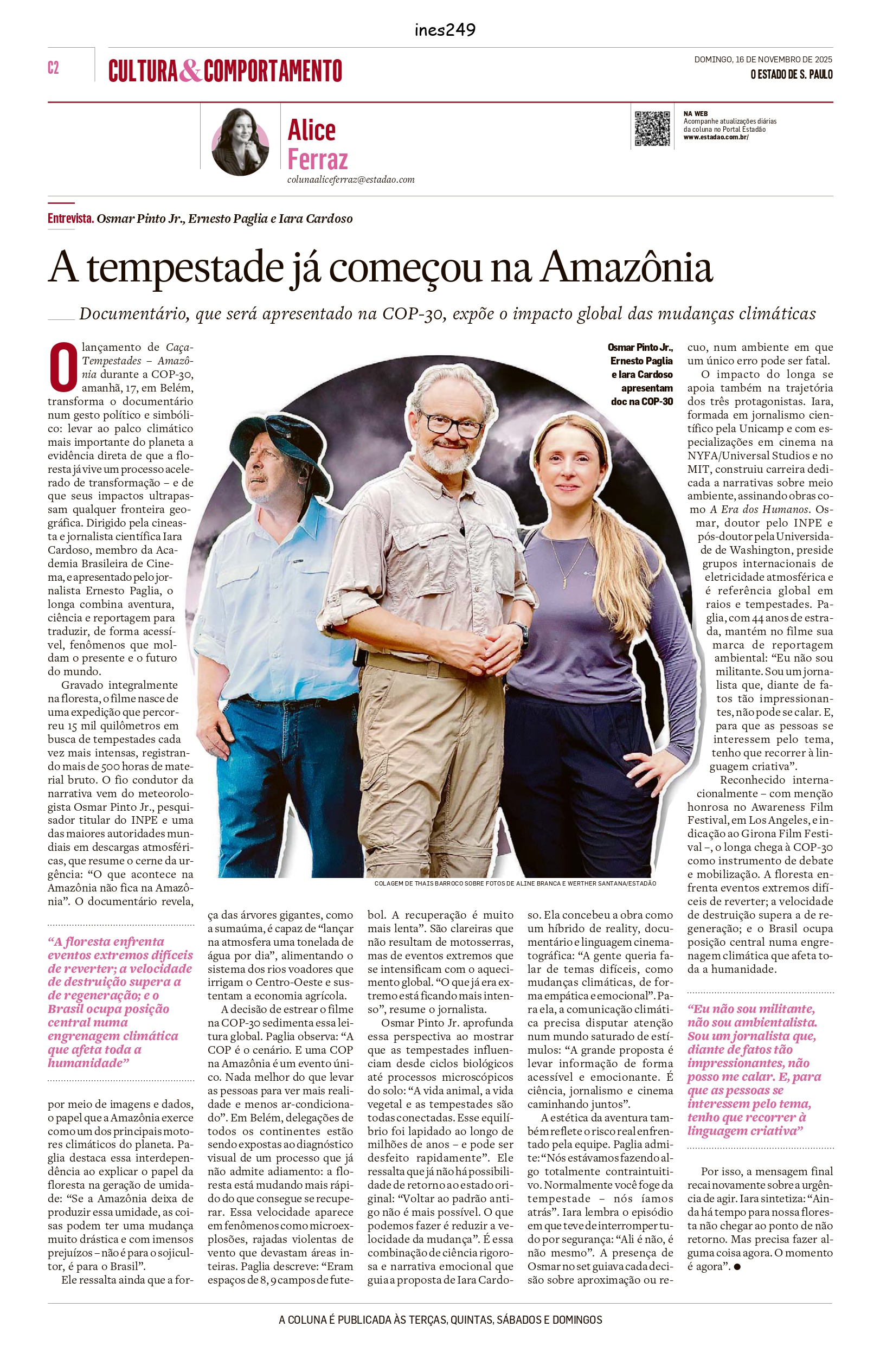 CBN Vale - Iara Cardoso destaque FLIM