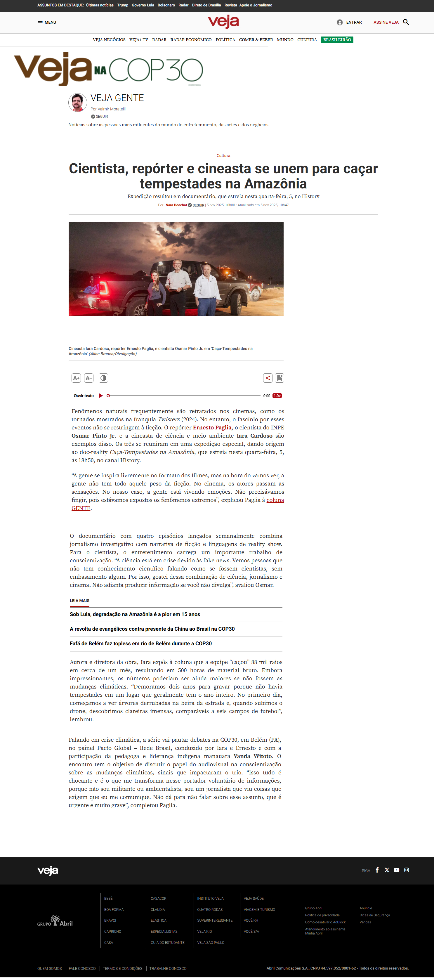 CBN Vale - Iara Cardoso destaque FLIM